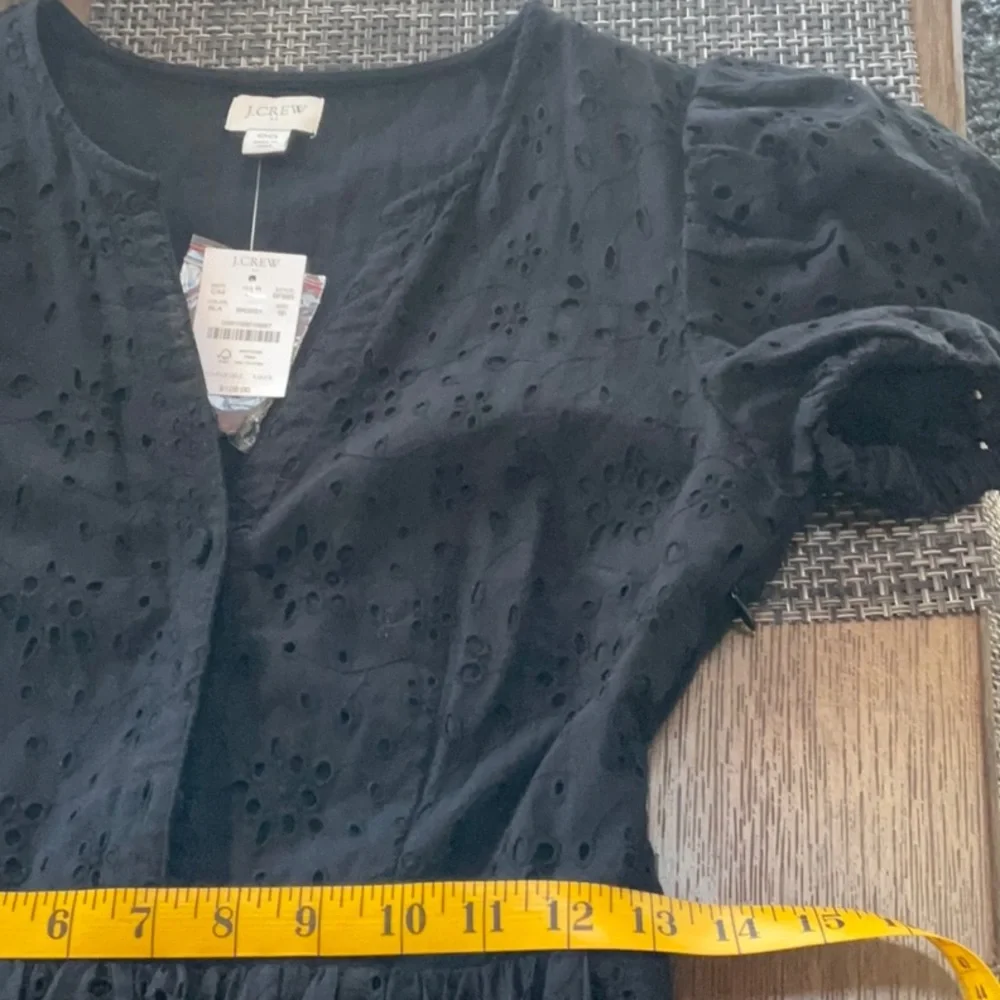 NWT J.CREW black short-sleeved dress with pockets and v neck - Picture 14 of 14